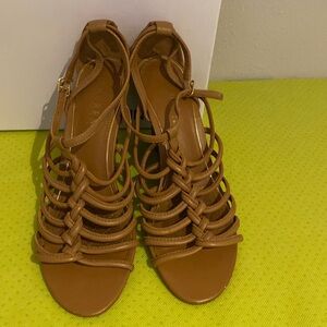 Ralph Lauren Leather Wedge Sandals